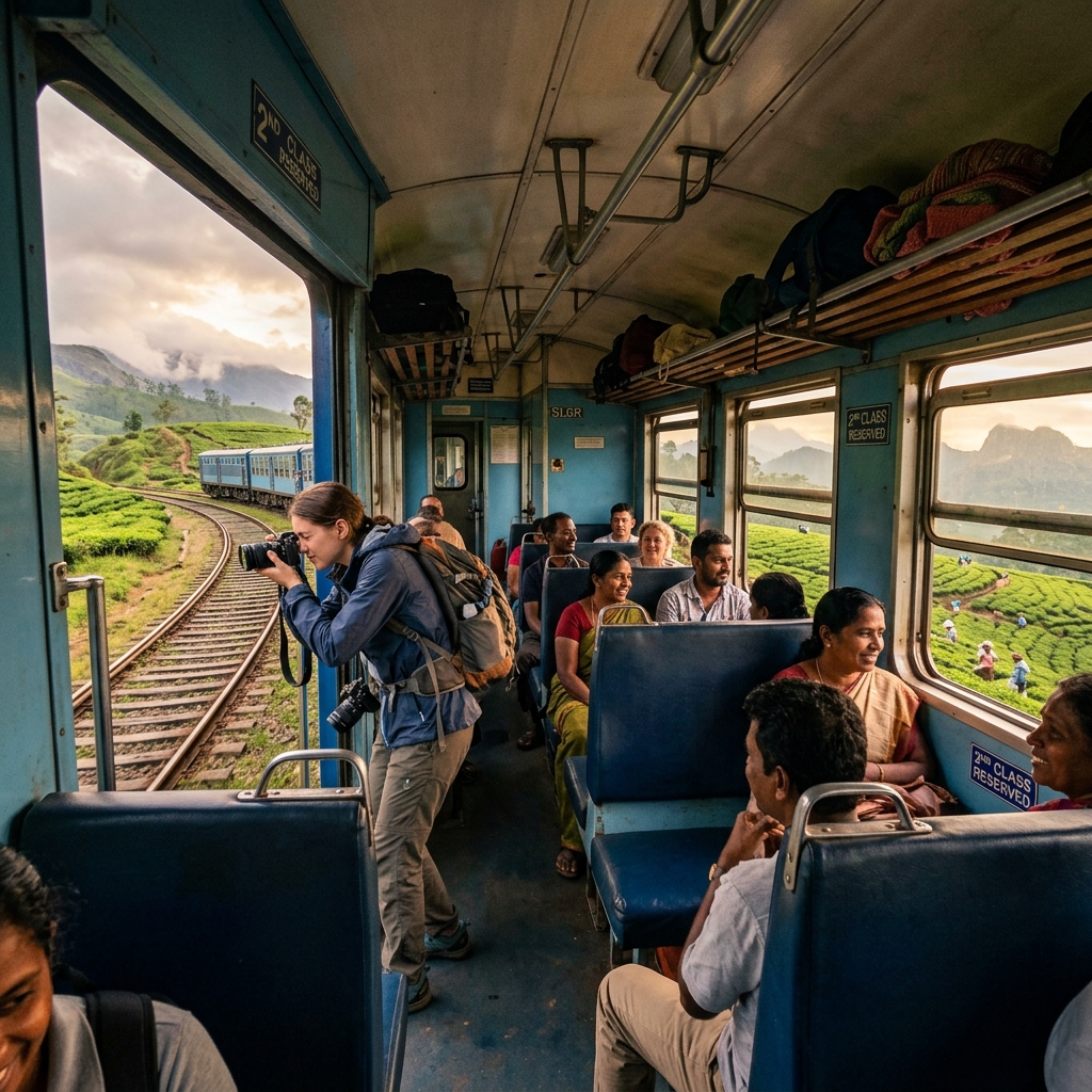Interno treno Sri Lanka